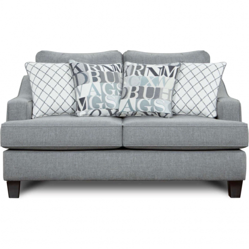 Loveseat in Macarena Cadet Gray Fabric