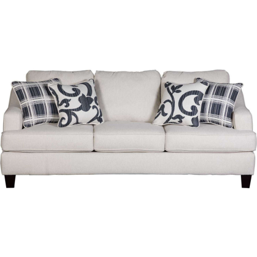 Queen Sleep Sofa in Truth or Dare Salt Off White Fabric