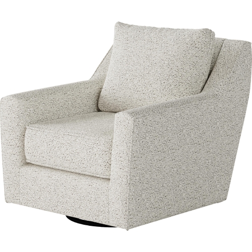 Swivel Glider Accent Chair in Chit Chat Domino Multicolor