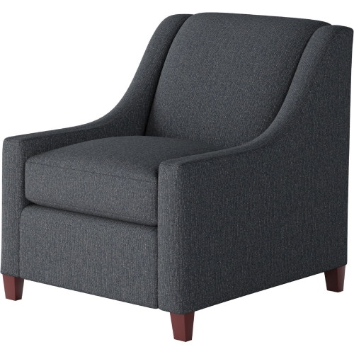 Accent Chair in Truth or Dare Navy Blue Fabric