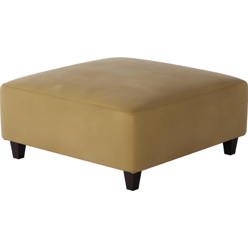 38" Square Cocktail Ottoman in Bella Harvest Gold Fabric