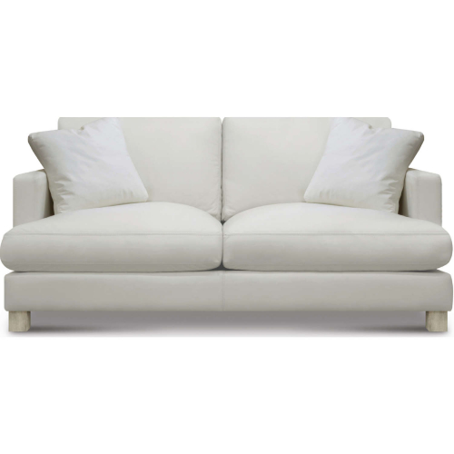 Galaxy Loveseat in Boca Winter White Top Grain Leather