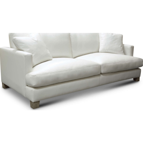 Galaxy Sofa in Boca Winter White Top Grain Leather