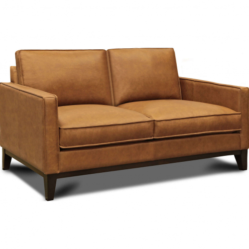 Soho Loveseat in Monza Chestnut Brown Top Grain Leather