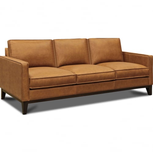 Soho Sofa in Monza Chestnut Brown Top Grain Leather