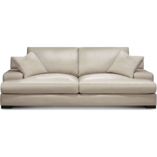 City Scape Sofa in Boca Cashmere Neutral Top Grain Leather