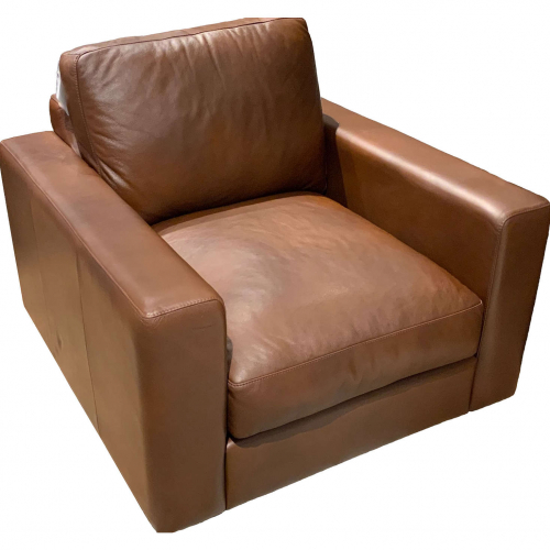 Novella Accent Chair in Portofino Bramble Brown Top Grain Leather