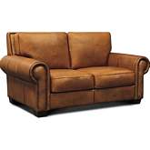 Nelson Loveseat in Diva Hand Antiqued Mustang Brown Top Grain Leather