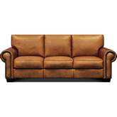 Nelson Sofa in Diva Hand Antiqued Mustang Brown Top Grain Leather