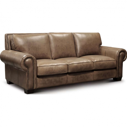 Nelson Sofa in Diva Taupe Top Grain Leather