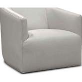 Cori Swivel Accent Chair in Boca Cashmere Top Grain Leather