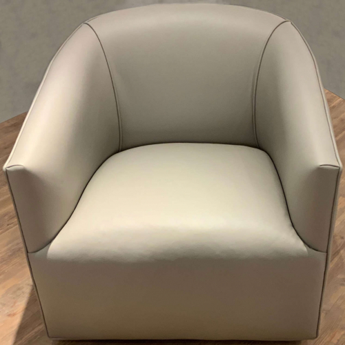 Cori Swivel Accent Chair in Portofino Steam Top Grain Leather