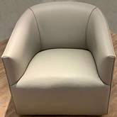 Cori Swivel Accent Chair in Portofino Steam Top Grain Leather