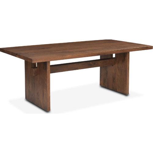 Manhattan 82" Dining Table in Light Walnut Finish Wood