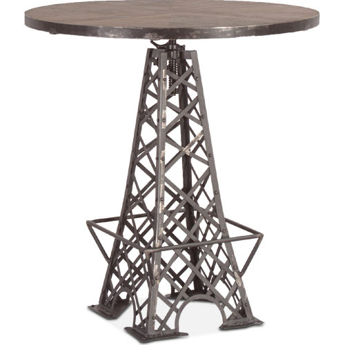 Rustic Revival Bar Table in Reclaimed Iron & Teak