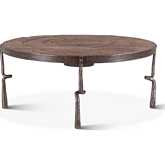 Rustic Revival 41" Coffee Table in Reclaimed Teak & Hammered Iron