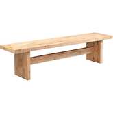 Alpine 74" Dining Bench in Distressed Natural Oak