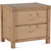 Alpine 2 Drawer Nightstand in Distressed Natural Oak