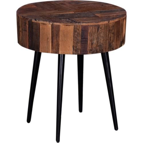 Palm Desert 22" Side Table in Reclaimed Wood & Iron