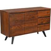 Knoxville 54" Sideboard in Walnut Finish Wood & Iron