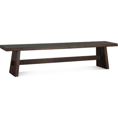 Acadia 79" Dining Bench in Coffee Bean Dark Brown Finish Wood