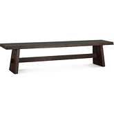 Acadia 79" Dining Bench in Coffee Bean Dark Brown Finish Wood