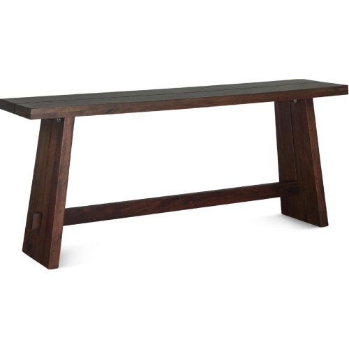 Acadia 70" Console Table in Coffee Bean Dark Brown Finish Wood