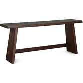 Acadia 70" Console Table in Coffee Bean Dark Brown Finish Wood