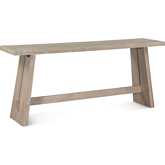 Acadia 70" Console Table in Oat Light Tan Finish Wood