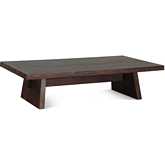 Acadia 58" Coffee Table in Coffee Bean Dark Brown Finish Wood