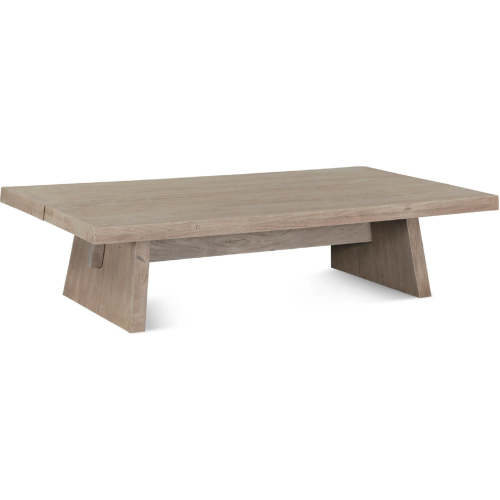 Acadia 58" Coffee Table in Oat Light Tan Finish Wood