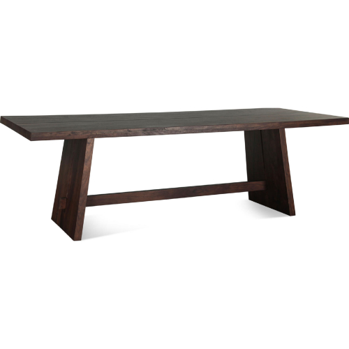 Acadia 94" Dining Table in Coffee Bean Dark Brown Finish Wood