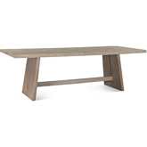 Acadia 94" Dining Table in Oat Light Tan Finish Wood