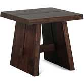 Acadia Side Table in Coffee Bean Dark Brown Finish Wood