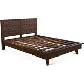 Lisbon King Bed in Brown Finish Mango Wood