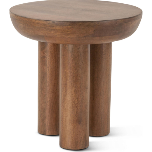 Noto 20" Side Table in Acorn Brown Finish Acacia Wood