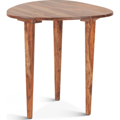 Arrey 23" Side Table in Natural Finish Sheesham Wood