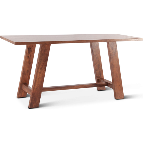 Stavanger 75" Gathering Dining Table in Cinnamon Brown Finish Wood