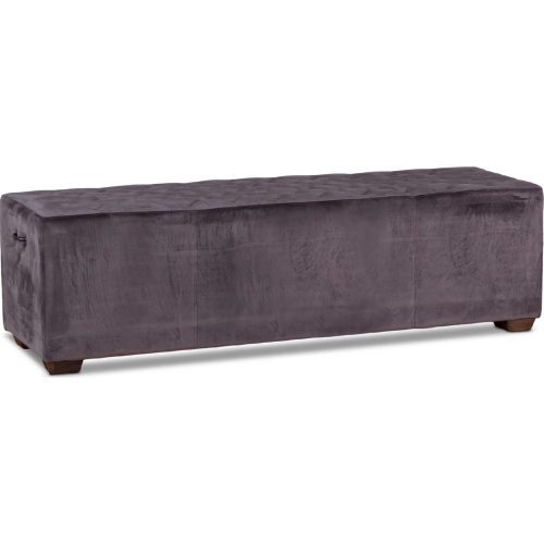 Arabella 59" Dining Bench in Tufted Asphalt Gray Velvet