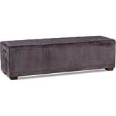 Arabella 59" Dining Bench in Tufted Asphalt Gray Velvet