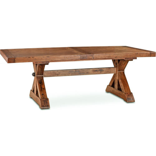 Aspen 88 to 100" Extension Dining Table in Earth Brown Finish Wood