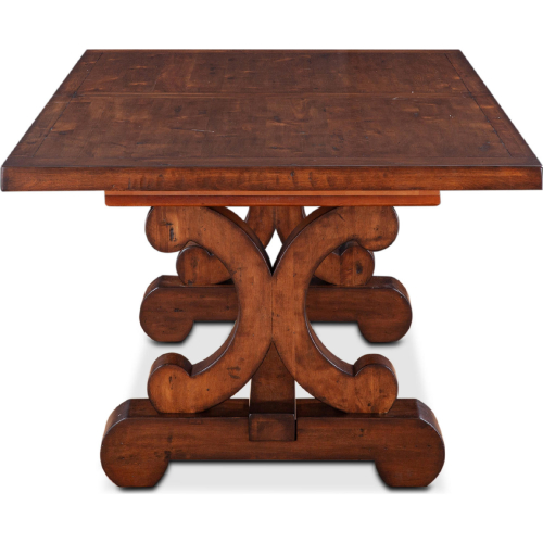 Maxwell 88 to 110" Extension Table in Chestnut Brown Finish Wood