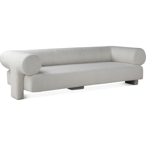 Augustine 81" Sofa in Off White Boucle Fabric