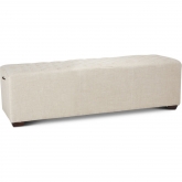 Arabella 58" Bench in Tufted Beige Fabric & Wood