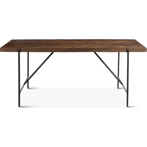 Allegro 84" Dining Table in Dark Brown Finish Mango Wood