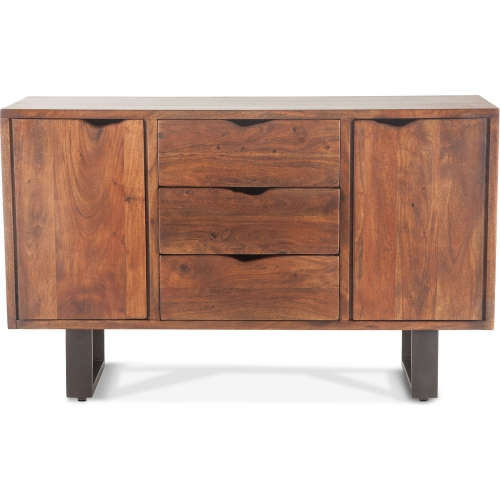 Belfrie 54" Sideboard in Walnut Finish Acacia & Iron