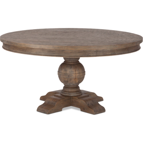 Chatham Downs 60" Round Dining Table in Weathered Teak Finish