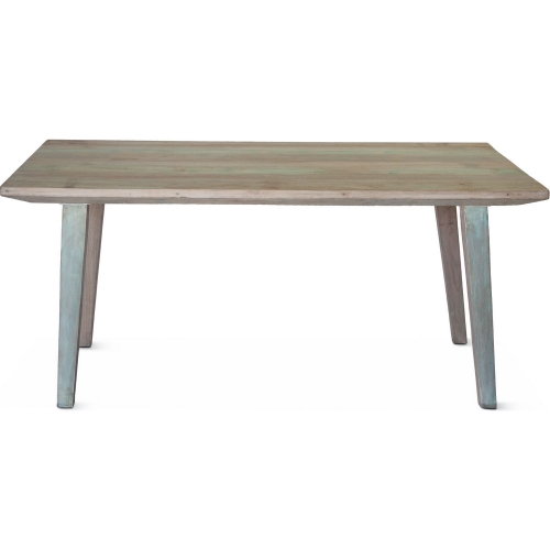 Cordoba 66" Dining Table in Vintage Teal Blue Reclaimed Teak