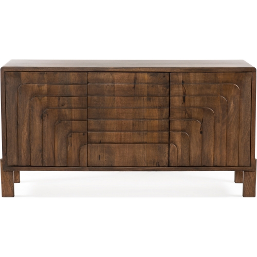 Dellio Sideboard in Acorn Brown Solid Mango Wood