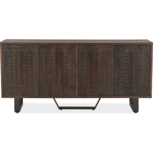 Hamilton 70" Sideboard in Walnut Finish Mango Wood